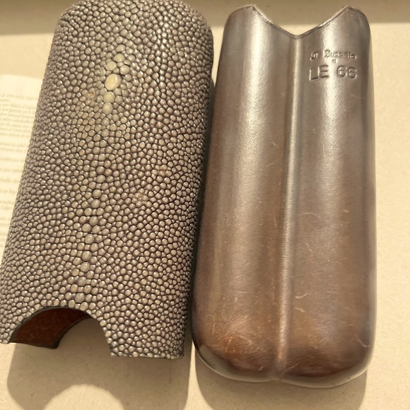 IL Bussetto stingray/lambskin Leather CIGAR CASE FOR 2 (Rare) - Picture 7 of 10
